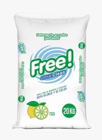 Detergente en Polvo Free Limón 20 Kg
